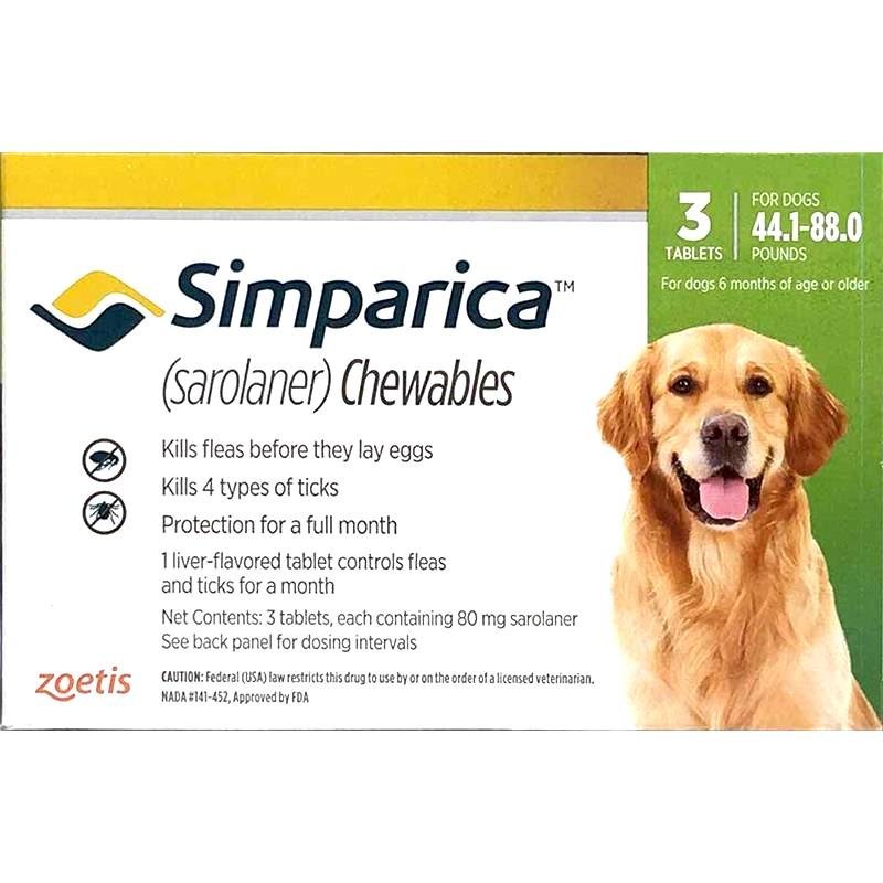 SIMPARICA Comprimidos Masticables para Perros