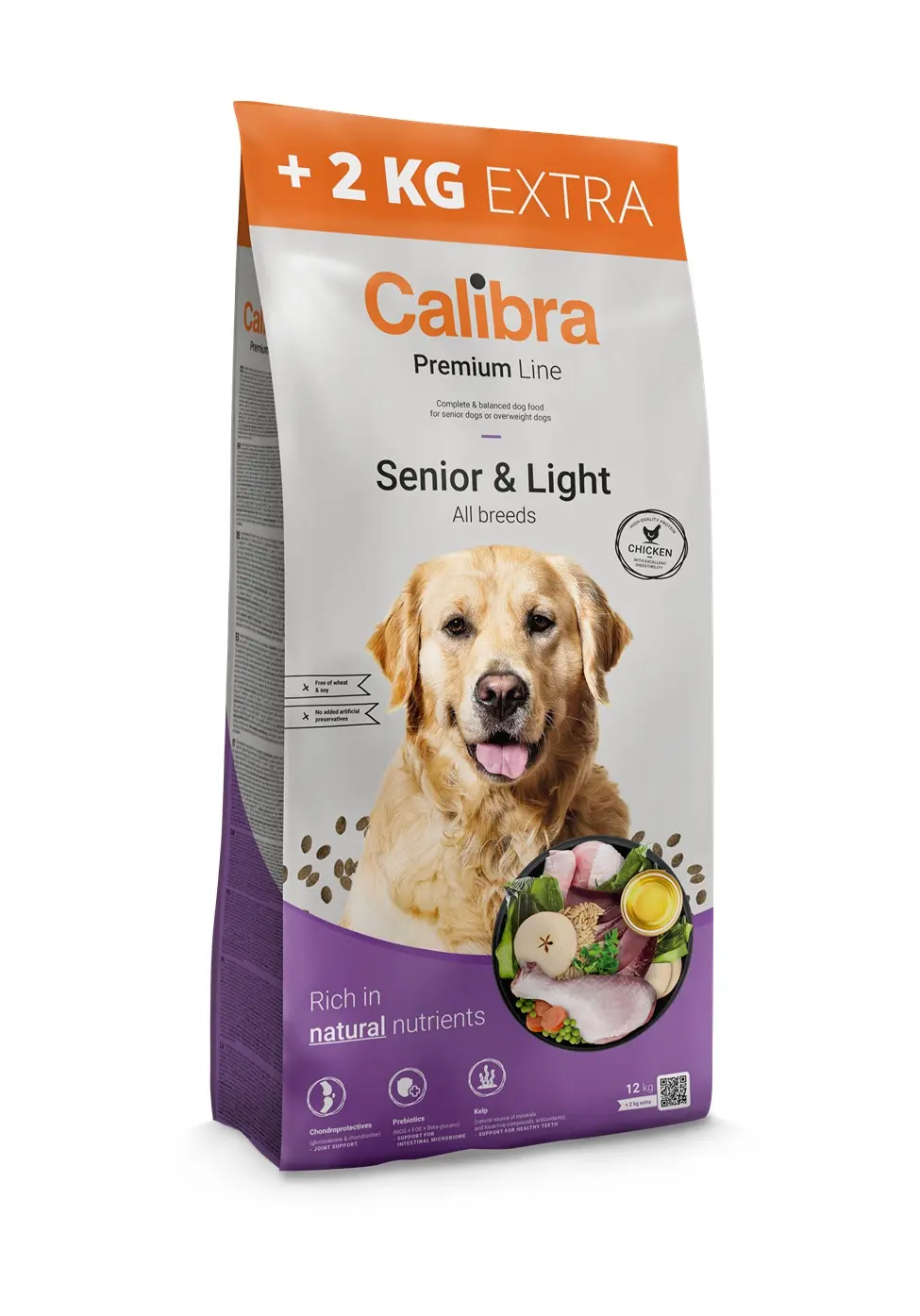 Pienso Calibra Dog Premium Senior Light Pollo 12+ Años 2KG - Nutrición Óptima para Perros Mayores