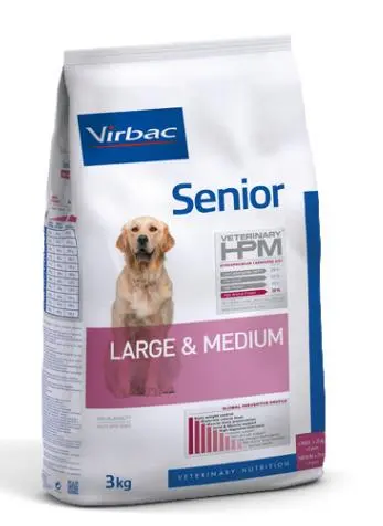 Alimento para Perros Senior de Razas Grandes y Medianas VIRBAC HPM 3KG - Nutrición Óptima para tu Mascota Mayor
