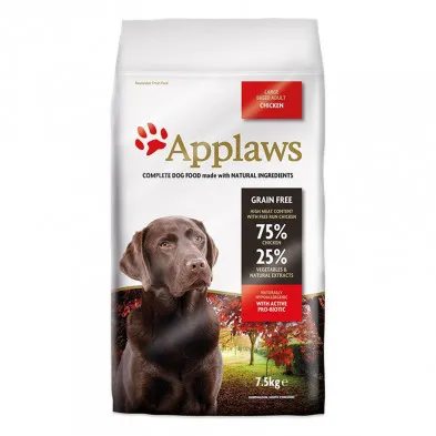 Pienso que el título más adecuado sería: "Applaws Pienso para Perros Adultos de Razas Grandes Pollo 7.5kg - Nutrición Natural