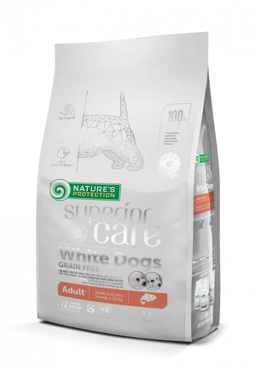 Alimento para Perros Pequeños Adultos de Salmón 10kg - Nature's P SC White Dog