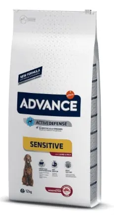 Pienso que el título más adecuado podría ser: "Pienso Advance Canine Adulto Sensible Cordero y Arroz 12 kg - Nutrición Premium para Perros