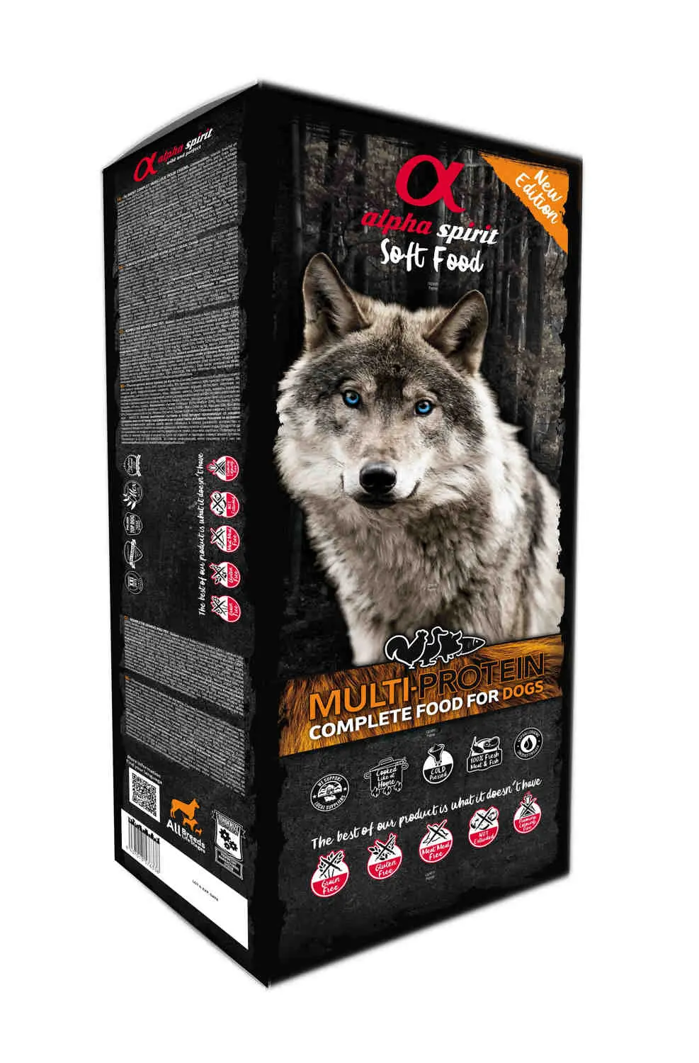 Pienso Semihúmedo Multiproteico Alpha Spirit para Perros - Caja 9kg