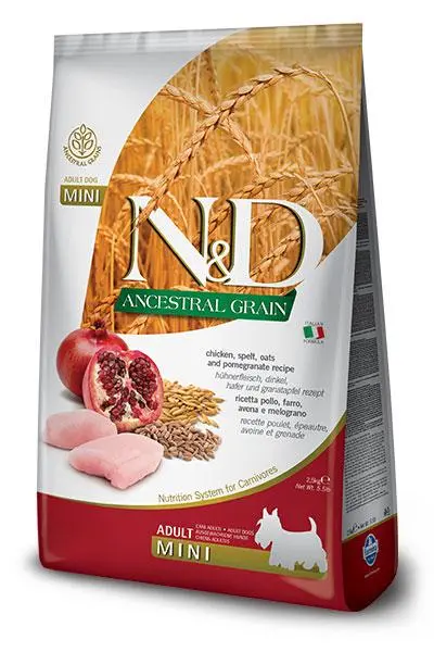 Pienso para Perros Pequeños Farmina ND Ancestral Mini Pollo 2.5kg - Nutrición Natural