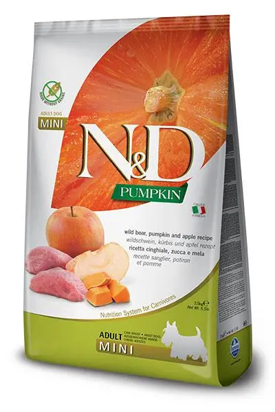 Alimento para Perros Mini Farmina ND Calabaza y Jabalí 800g - Nutrición Premium