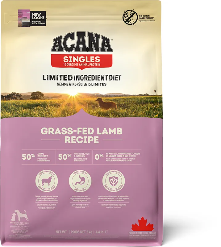 Pienso ACANA Canine Adulto Singles Grass-Fed 2kg: Nutrición Premium para Perros