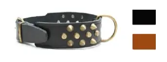 Collar de Cuero para Perros Bull CO3F NG Ajustable 35-44 cm