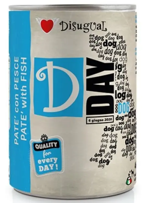 DISUGUAL D-DAY Dog Pescado 6x400gr: Comida Premium para Perros