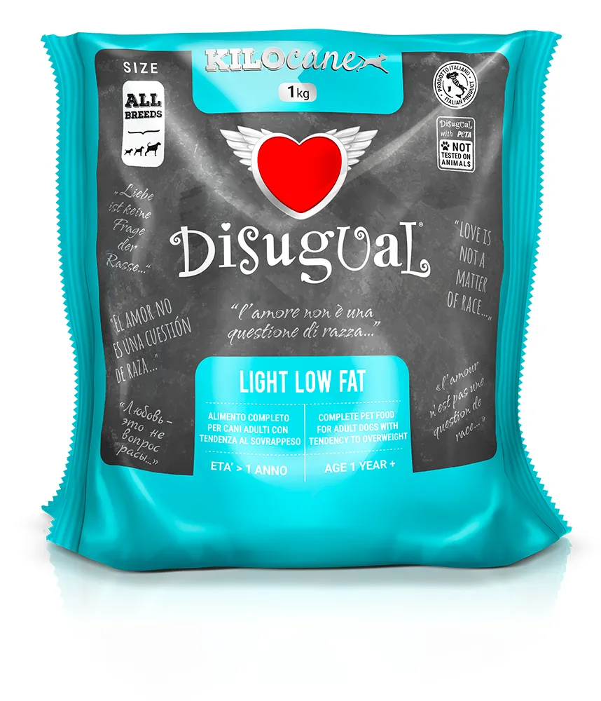 DISUGUAL Perro Adulto Light Bajo en Grasa 1kg - Ideal para Todas las Razas