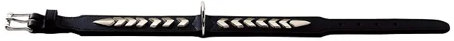 Elegante Collar de Cuero Negro NIQ Shark 60 cm para Hombre