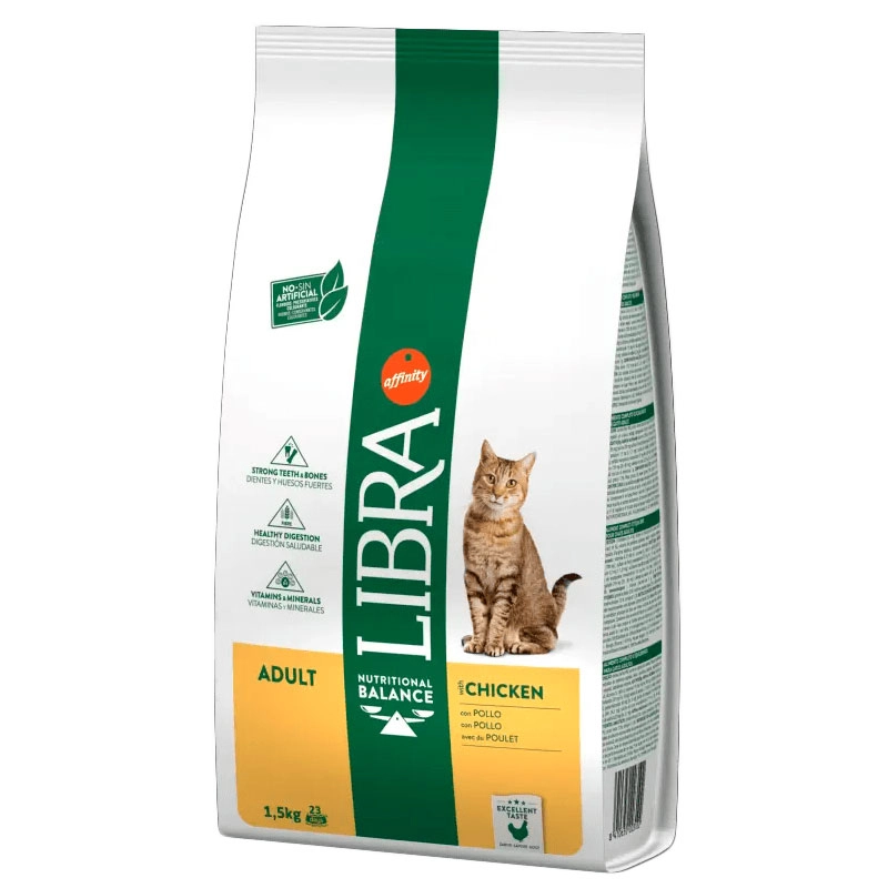 Libra Feline Adult Pollo 12kg - Alimento Seco Saludable para Gatos Adultos