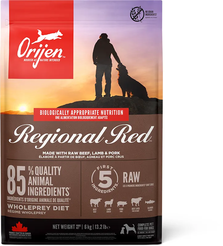 Compra ORIJEN Canine Adult Regional Red 6kg: Nutrición Premium para Perros Adultos