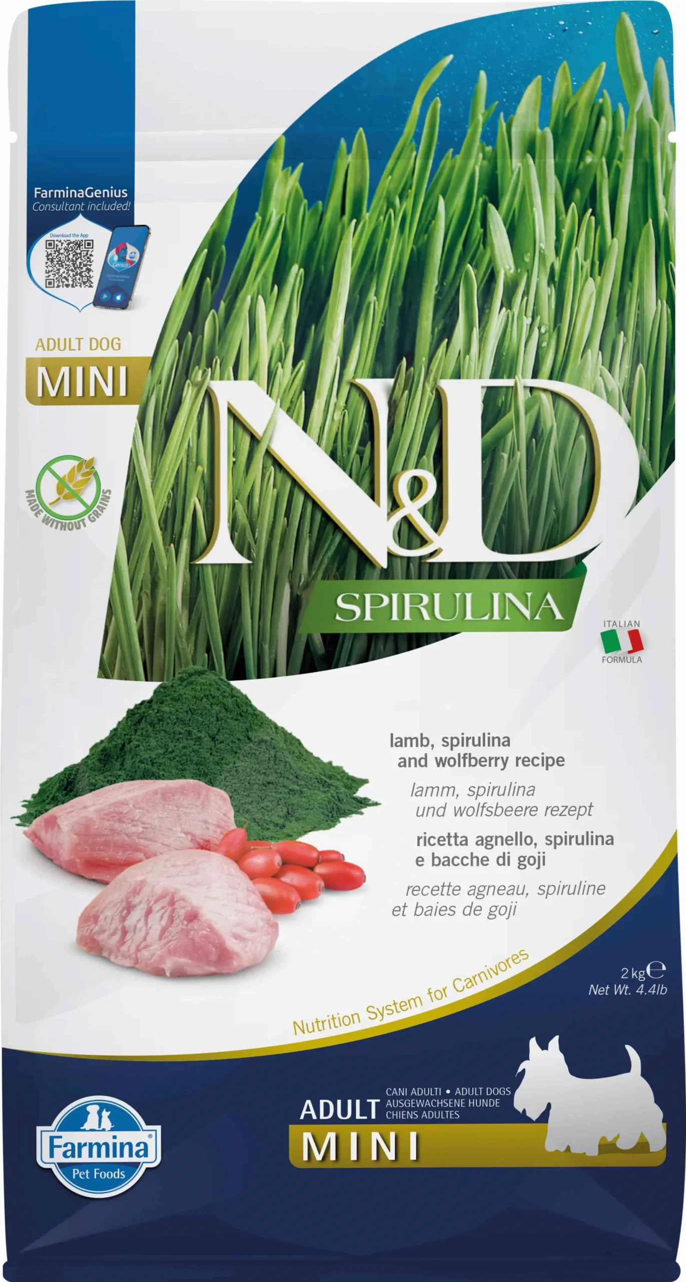 Farmina ND Spirulina Mini Cordero 2kg: Alimento Premium para Perros Pequeños