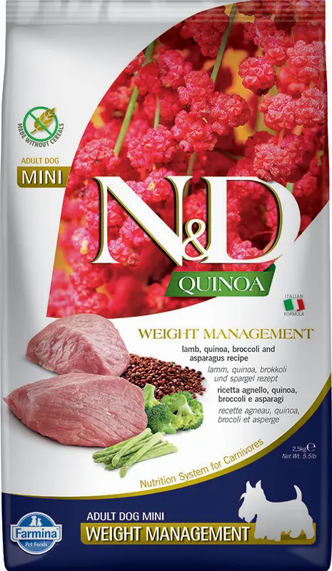 Farmina ND Quinoa Control de Peso para Perros Mini Cordero 2.5kg