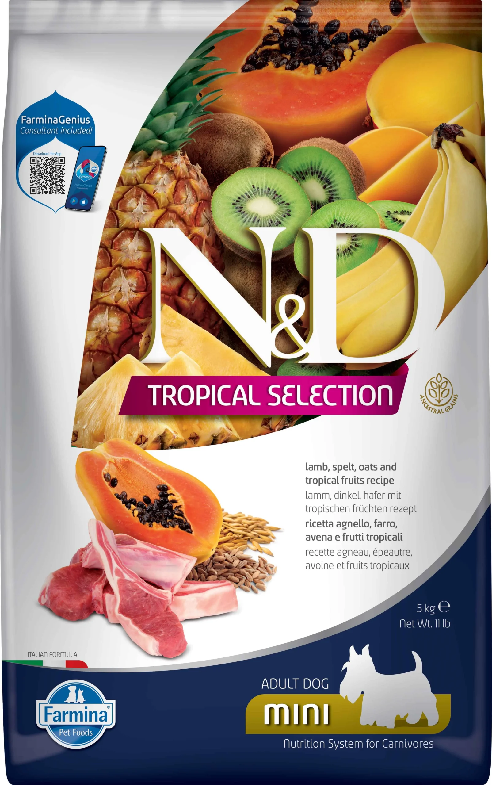 Farmina ND Tropical Mini Cordero 5kg: Alimento Premium para Perros Pequeños