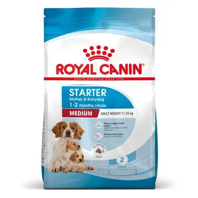Pienso ROYAL CANINE STARTER MEDIUM 15KG para Cachorros de Raza Mediana