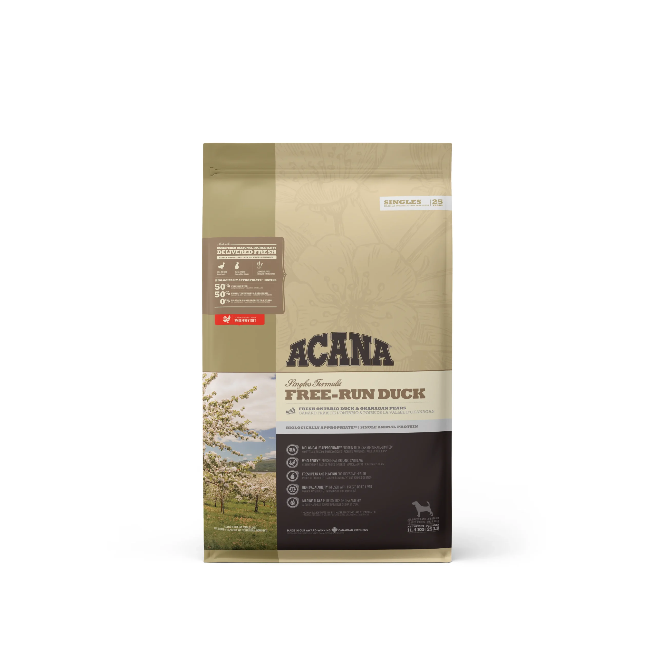 Pienso ACANA Canine Adulto Pato Libre 11kg - Nutrición Premium para Perros