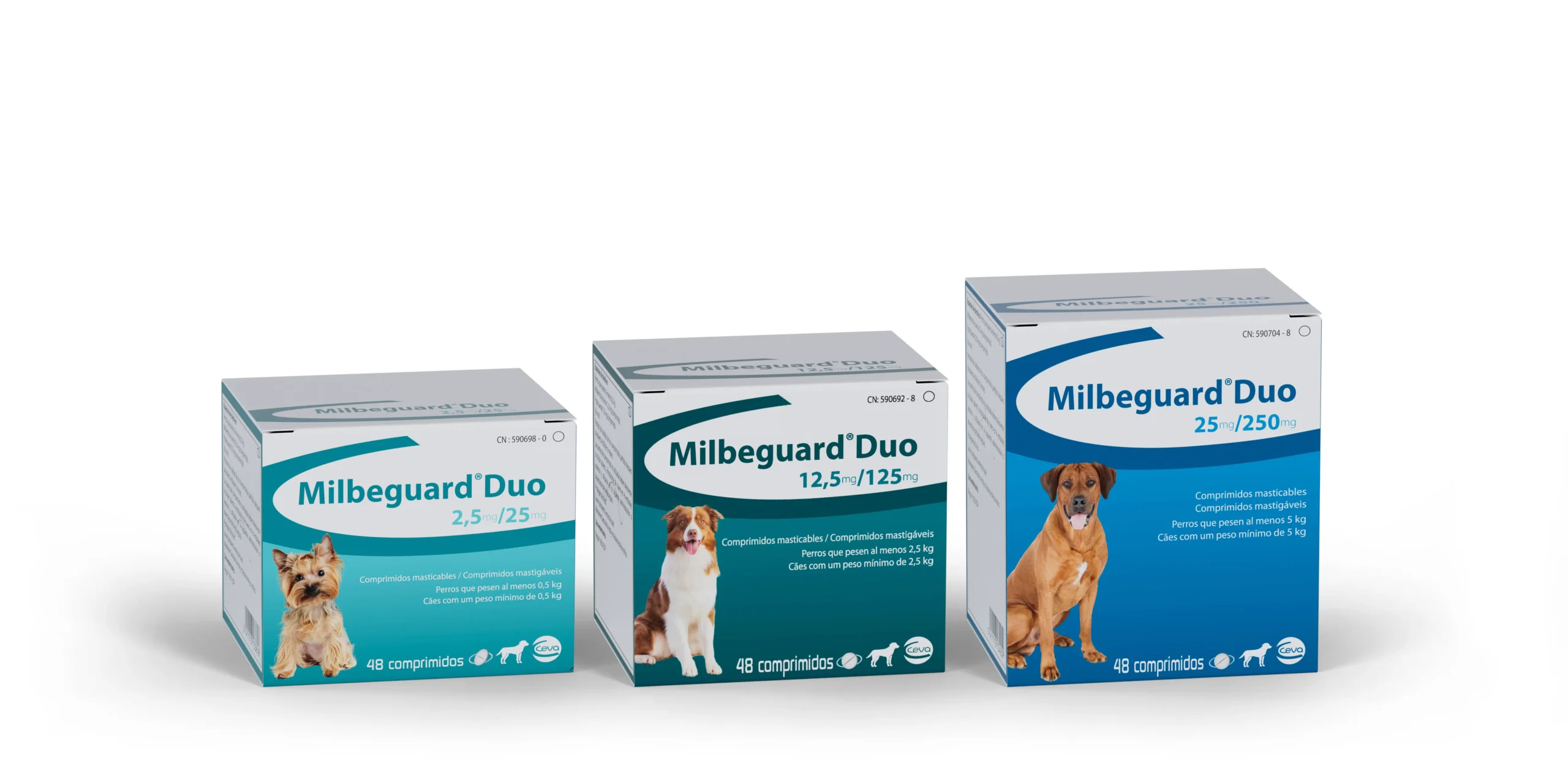 MILBEGUARD DUO 2.5/25 48  Comprimido PERROS PEQUEÑOS Y CACHORROS