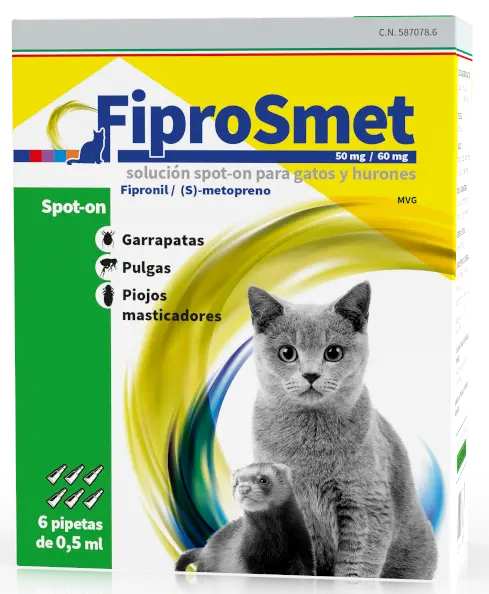 FIPROSMET GATOS Y HURONES 6 PIPETAS 0,5ML