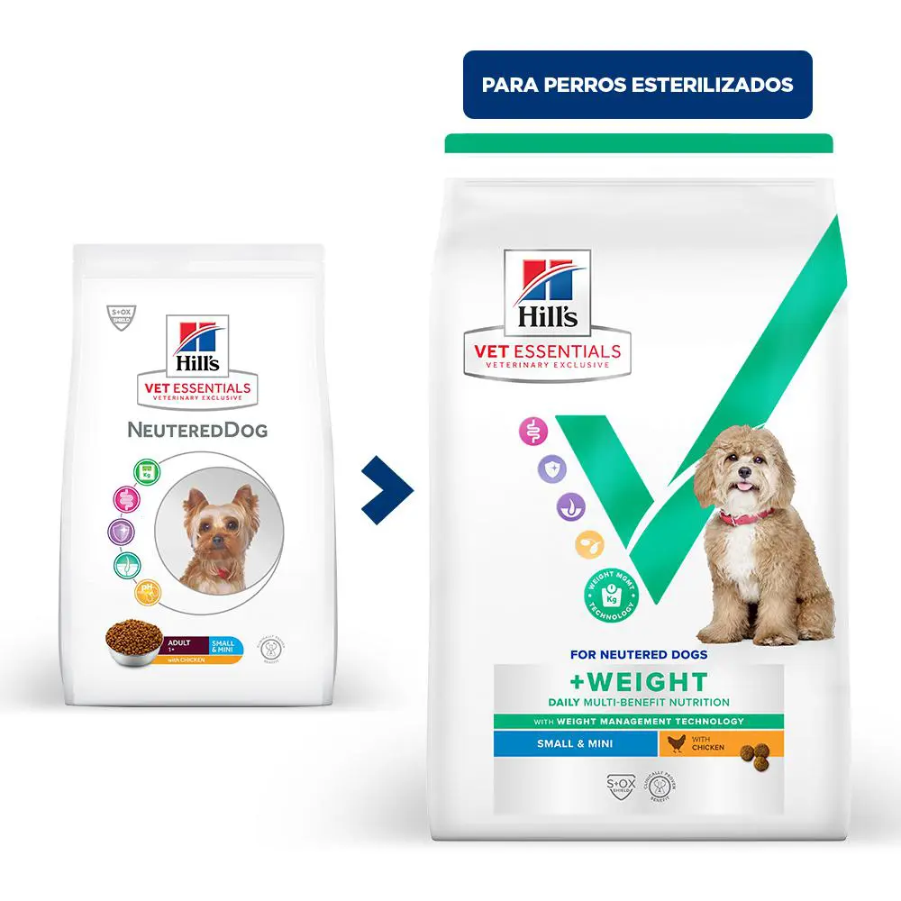 Pienso HILL’S VETESS para Perros Adultos Esterilizados Pequeños de Pollo 2KG