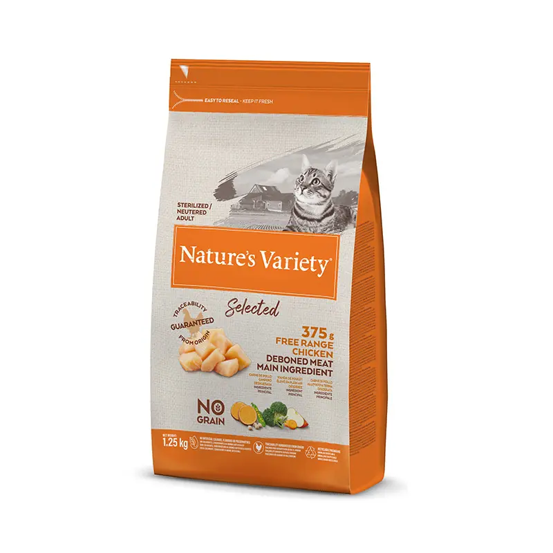 Nature’s V Selec Feline Adult Sterilized Chicken 1.25kg - Healthy Dry Cat Food