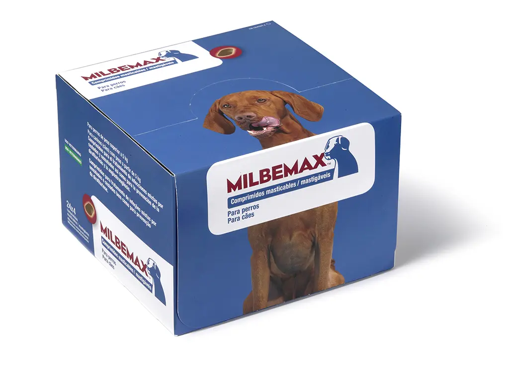 MILBEMAX MASTICABLE PERRO GRANDE 5-25KG 96 COMPRIMIDOS