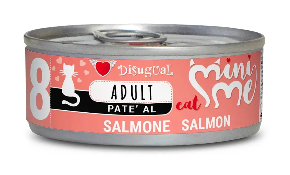 DISUGUAL Mini-Me Cat Salmon 12x85g - Comida Húmeda Saludable para Gatos