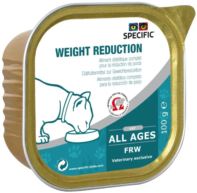 Comida para Gatos Adultos SPECIFIC Feline FRW: Reducción de Peso - Pack 7x100g